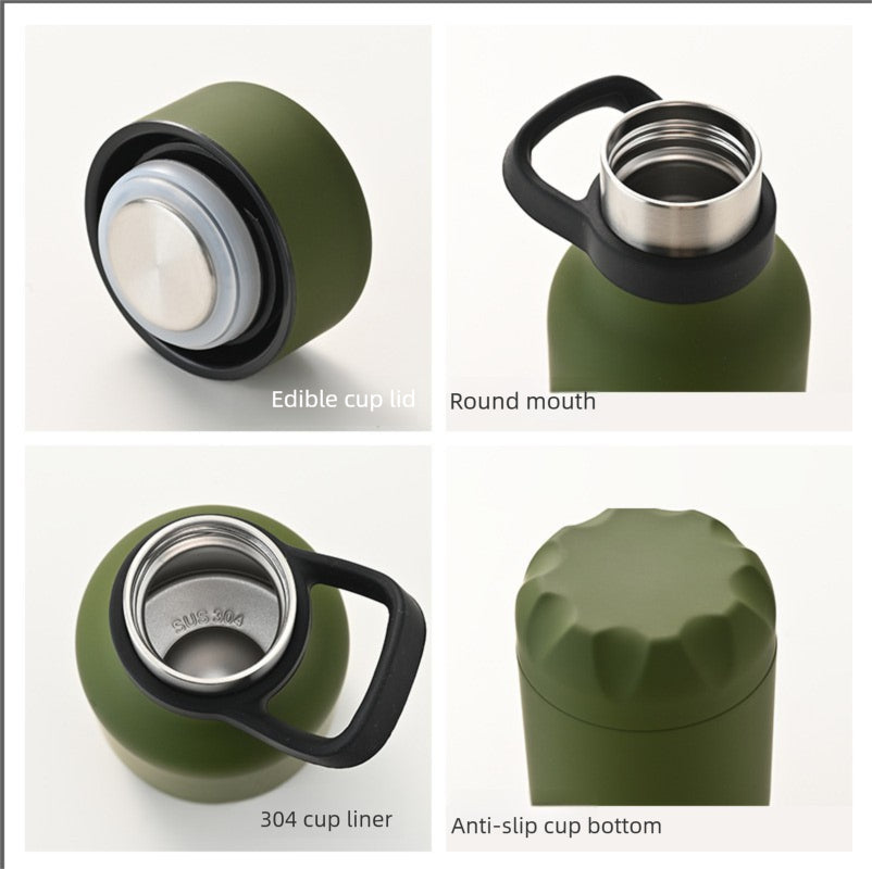 Outdoor Portable 304 Stainless Steel Sports Water Bottle Handheld