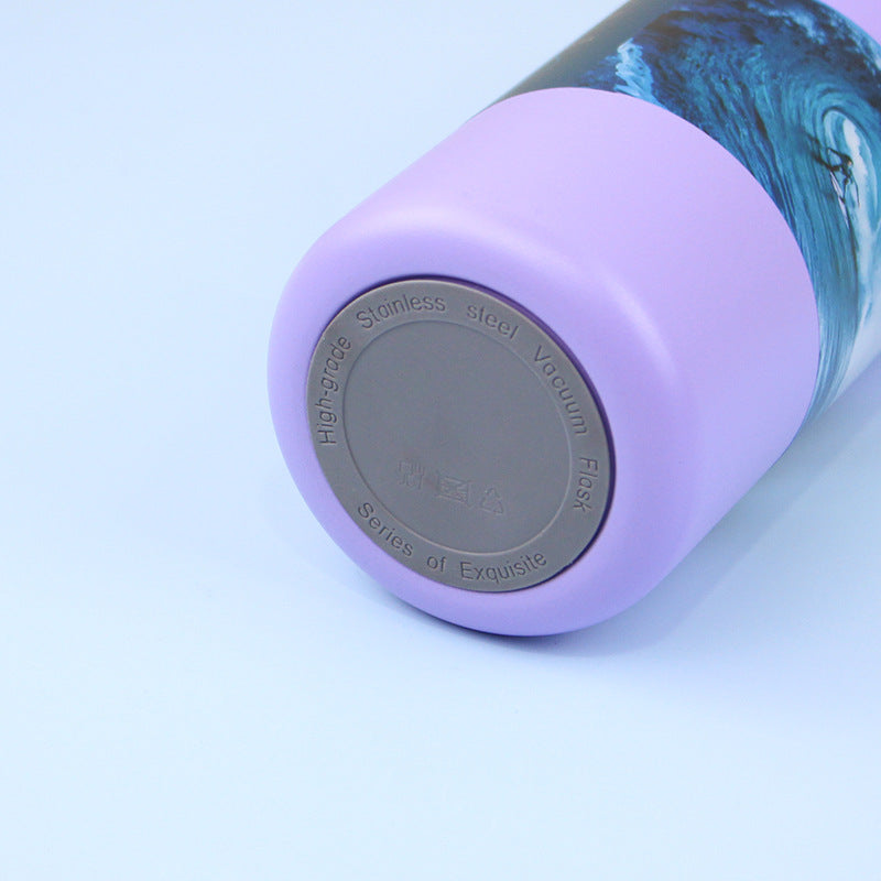 Pop-up Lid Direct Drinking Cup 316 Stainless Steel Insulated Cup Cold and Ice Retention Cup Portable Sports Water Bottle
