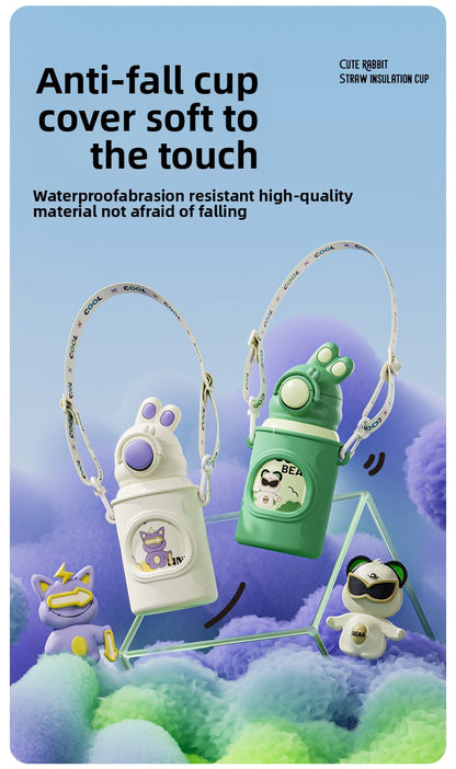 YY Rabbit 316 Stainless Steel Double-Layer Smart Temperature Measurement Water Cup