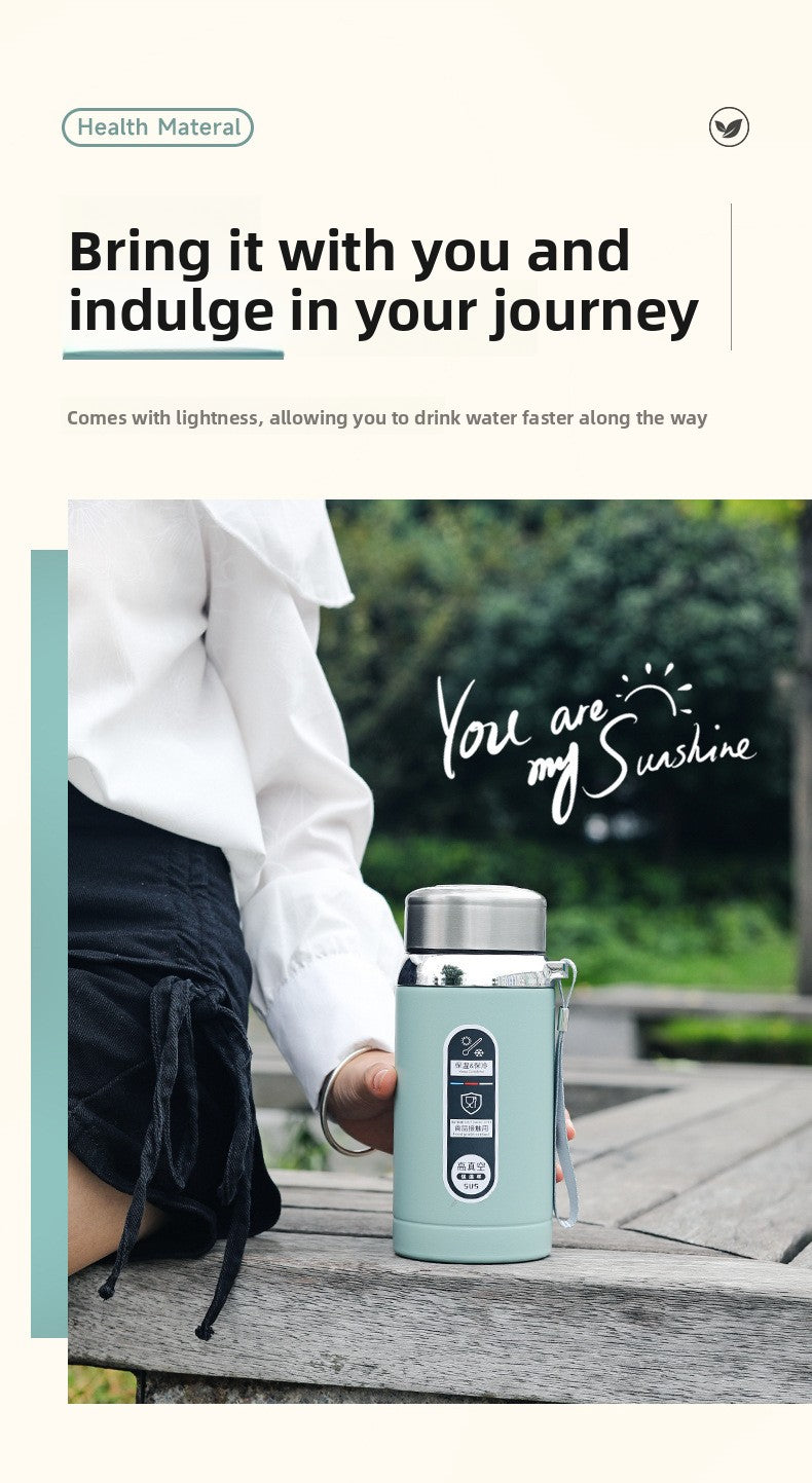 316 Stainless Steel Tea Water Separation Insulation Outdoor Portable Sports Water Bottle