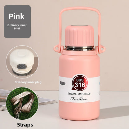 316 Stainless Steel Insulated Portable Temperature Display Handheld Kettle