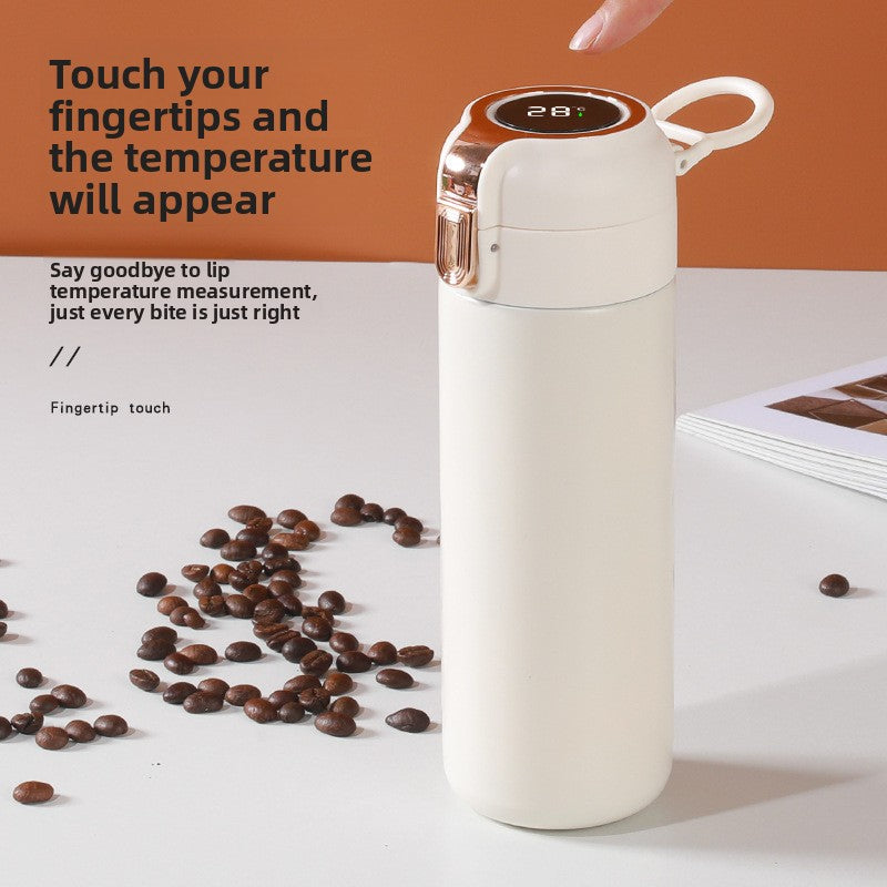 Temperature Display Stainless Steel Double Wall Insulated Cup Engraved Water Cup