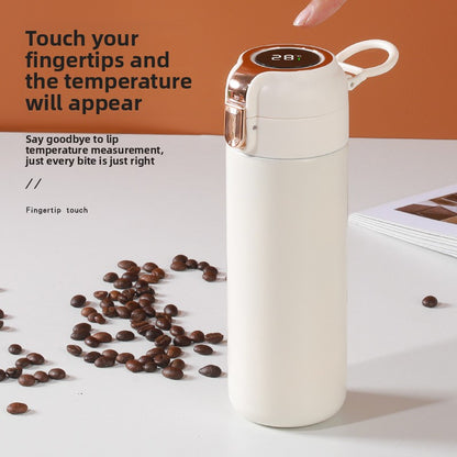 Temperature Display Stainless Steel Double Wall Insulated Cup Engraved Water Cup