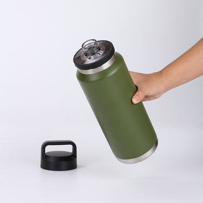 304 Stainless Steel Double Wall Thermal Cup Portable Sports Kettle