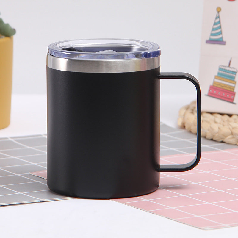 304 Stainless Steel Mug Double-layer Vacuum Insulated Cup Handle Coffee Cup Mini Portable