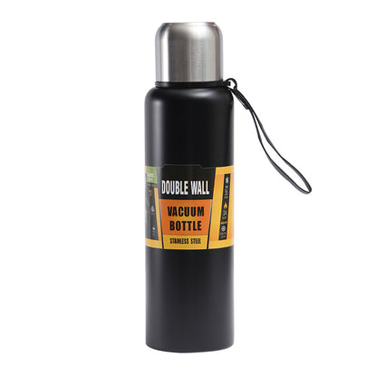 304 Stainless Steel Full Steel Sports Water Bottle Outdoor Portable Handheld Bullet Head Insulated Cup Hiking Travel Bottle