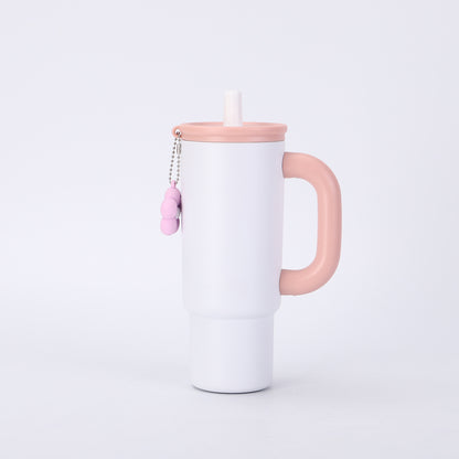 304 Stainless Steel Handle Insulated Cup Portable Car Straw Cup