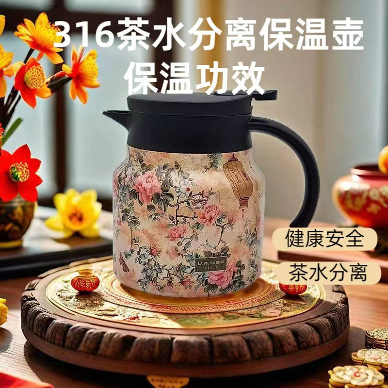 316 Stainless Steel Teapot Coffee Pot Insulated Kettle Gift Holiday Present