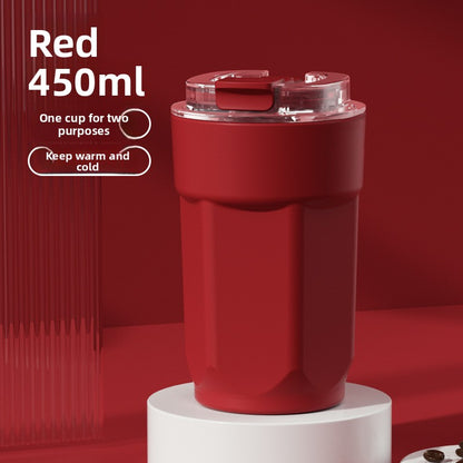 Simple 304 Stainless Steel Insulated Cup with Intelligent Temperature Measurement for Outdoor Sports and Portability