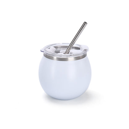 Mini Mate Tea Cup with Straw 304 Stainless Steel Pocket Portable