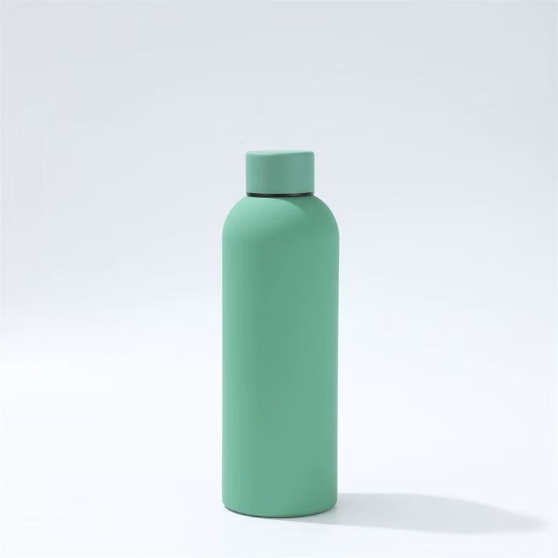 304 Stainless Steel Rubber Paint Small Mouth Bottle Thermos Cup Solid Color Minimalist