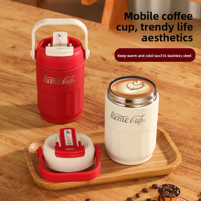 316 Stainless Steel Insulated Cup Portable Folding Handheld Coffee Cup