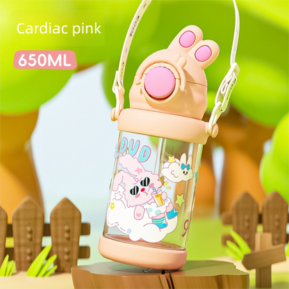 Large Capacity Bouncing Plastic Portable Rabbit Water Cup