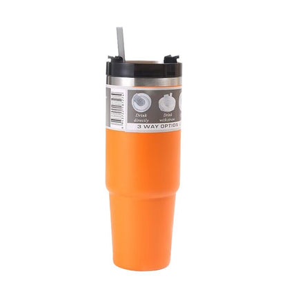 30OZ Stainless Steel Insulated Cup Portable Straw Cup Coffee Cup