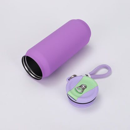 304 Stainless Steel Travel Cup Outdoor Portable Easy-to-Pull Can with Strap