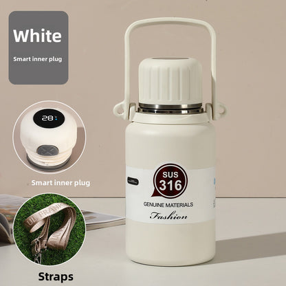 316 Stainless Steel Insulated Portable Temperature Display Handheld Kettle