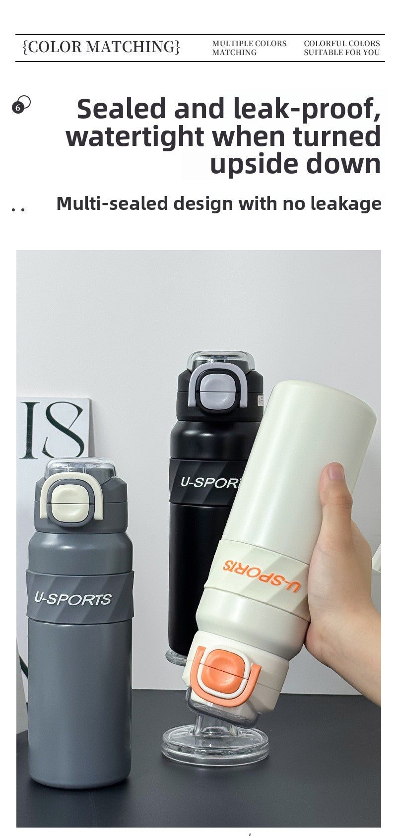 316 Stainless Steel Insulated Cup Convenient Outdoor Sports Pop-up Lid