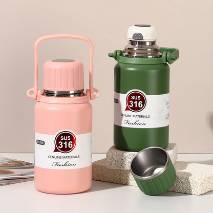 316 Stainless Steel Insulated Portable Temperature Display Handheld Kettle