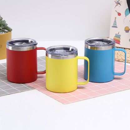 304 Stainless Steel Mug Double-layer Vacuum Insulated Cup Handle Coffee Cup Mini Portable