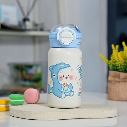 Mini Pocket Straw Insulated Cup with Pop-up Lid for Children