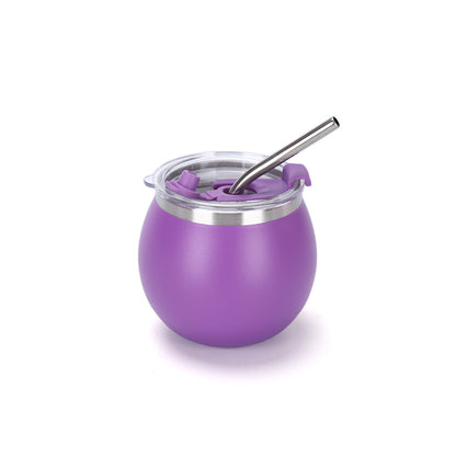 Mini Mate Tea Cup with Straw 304 Stainless Steel Pocket Portable