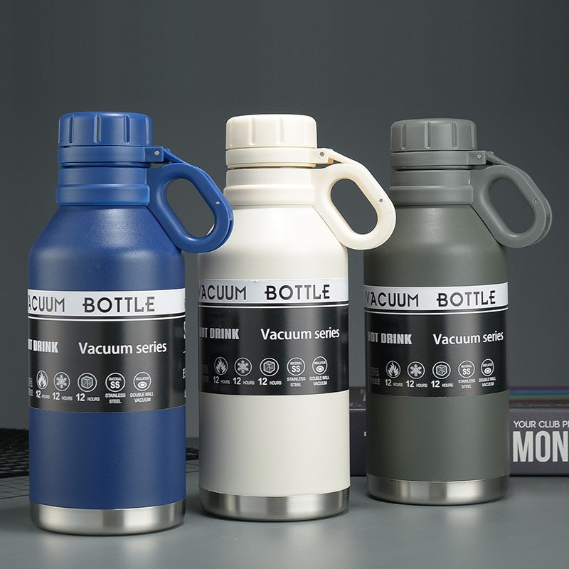 304 Large Capacity Stainless Steel American Style Hiking Sports Insulated Water Bottle Outdoor Travel Convenient