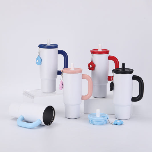 304 Stainless Steel Handle Insulated Cup Portable Car Straw Cup
