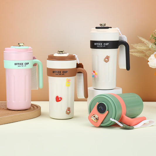 Smart Temperature Display Handle Coffee Cup 316 Insulated Cup Portable Travel Car Cup