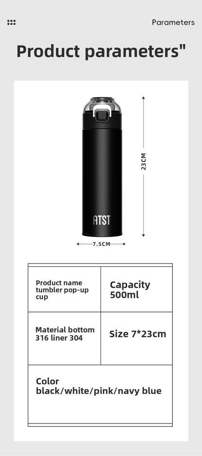 316 Stainless Steel Portable Bounce Thermos Cup