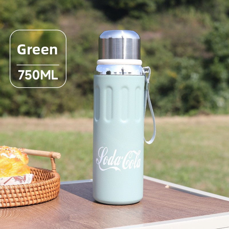 316 Stainless Steel Insulated Cup Outdoor Portable Insulated Bottle with Rope Bouncing Cup