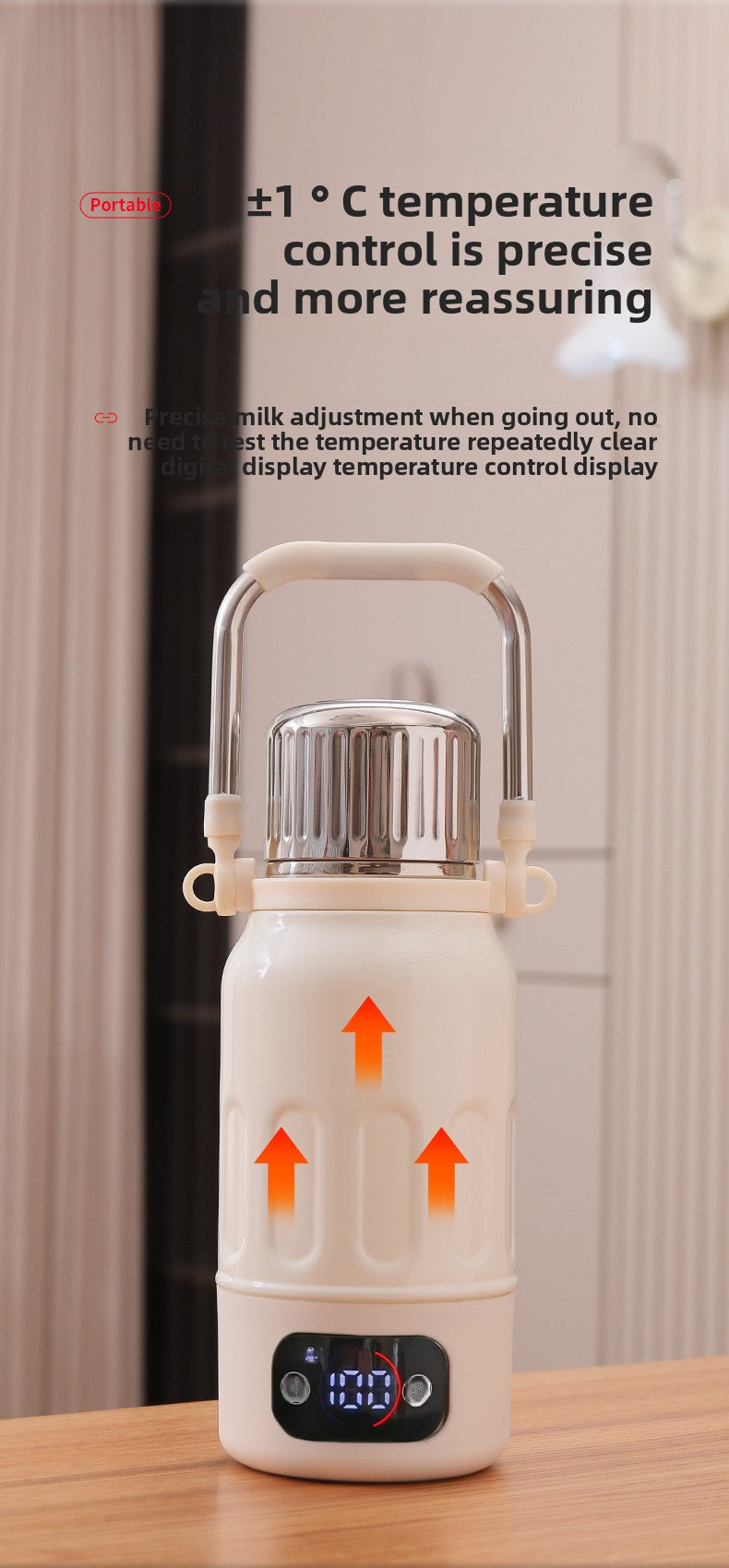 Intelligent Heating Temperature Control Boiling Water 316 Stainless Steel Thermos Cup