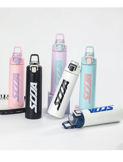 304 Stainless Steel Insulated Cup Outdoor Sports Water Bottle Fashionable Simple Bounce Cup