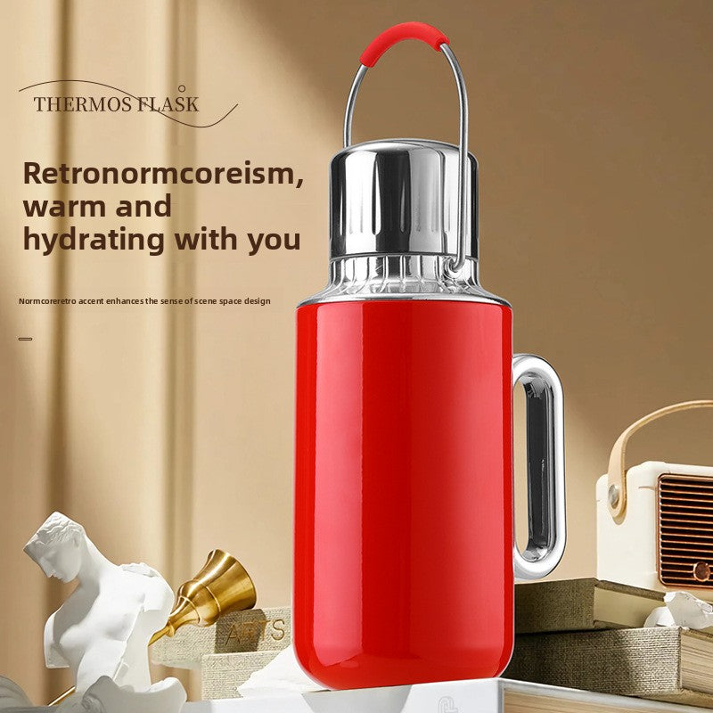 Large Capacity Insulated Tea Pot with Handle Portable Thermal Kettle