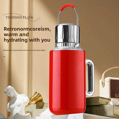 Large Capacity Insulated Tea Pot with Handle Portable Thermal Kettle