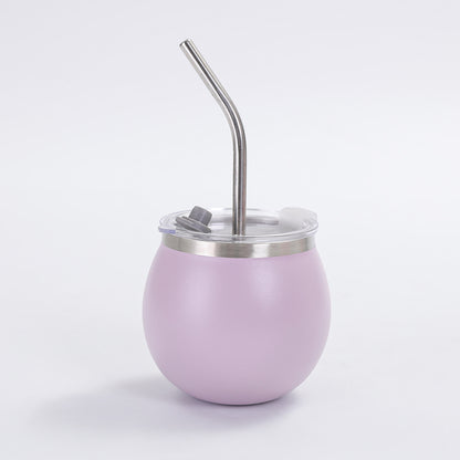 Mini Mate Tea Cup with Straw 304 Stainless Steel Pocket Portable