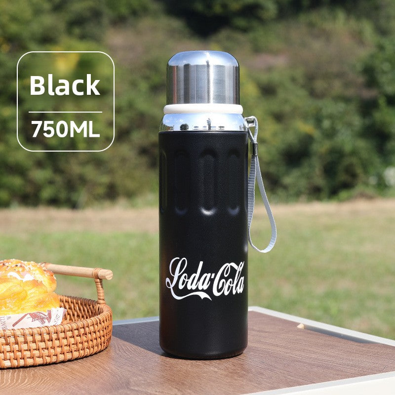 316 Stainless Steel Insulated Cup Outdoor Portable Insulated Bottle with Rope Bouncing Cup