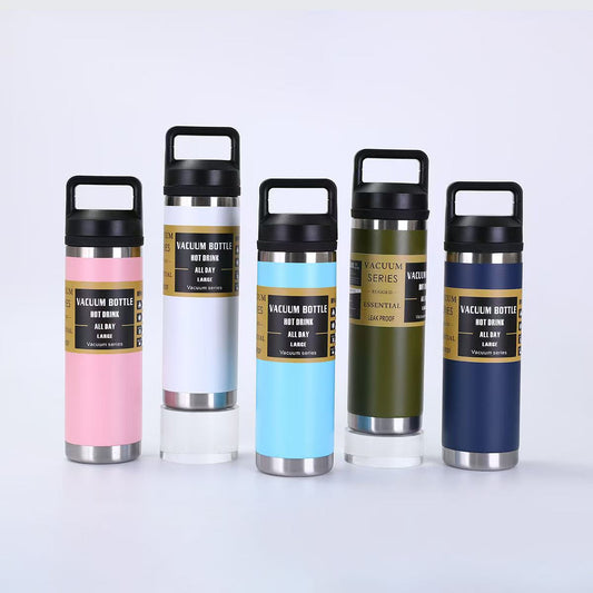 304 Stainless Steel Double Wall Thermal Cup Portable Sports Kettle