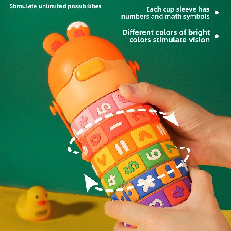 Children's Educational Insulated Cup Cartoon Straw Cup Number Game