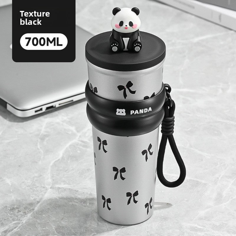 Insulated 316 Stainless Steel Thickened Portable Cup with Strap