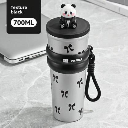 Insulated 316 Stainless Steel Thickened Portable Cup with Strap