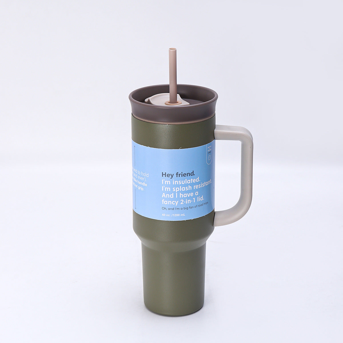 40oz Handle Cup 304 Stainless Steel Suitable for Car Cup Holder