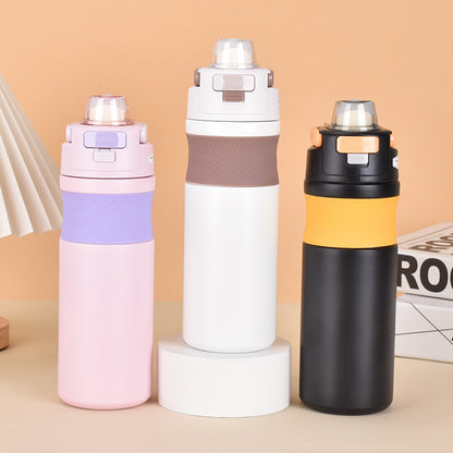 304 Stainless Steel Pop-up Lid Insulated Vacuum Travel Mug Outdoor Portable Handheld