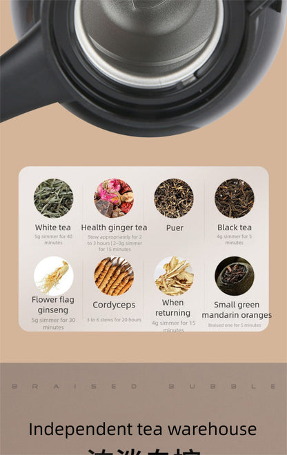 Large Capacity 316 Stainless Steel Tea Brewing Kettle Portable Handle Insulation Kettle