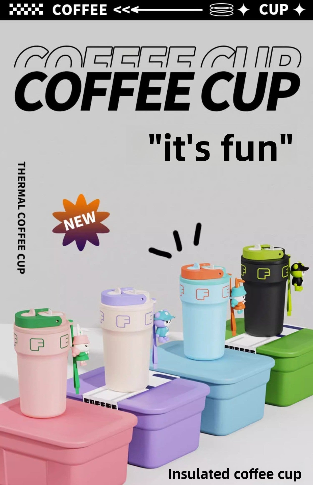 Temperature Display Travel Straw 316 Insulated Cup Office Coffee Cup