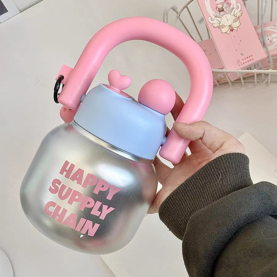 Kitty Large Capacity Plastic Straw Cup