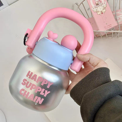 Kitty Large Capacity Plastic Straw Cup