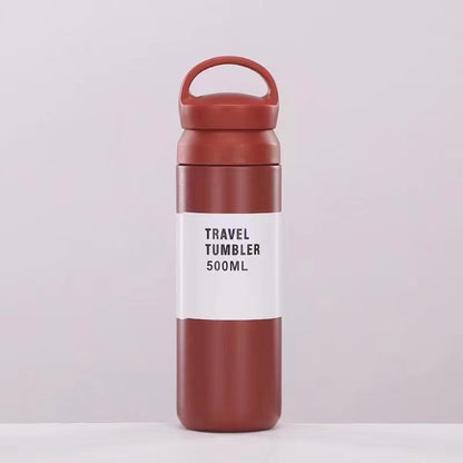 304 Stainless Steel Japanese Style Simple Portable Handheld Lid Insulated Cup Handy Gift