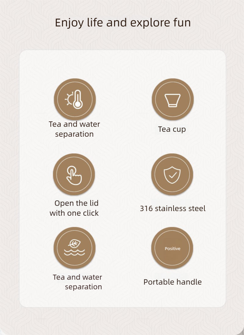 316L Stainless Steel Insulated Kettle Household Vacuum Coffee Pot Tea Kettle