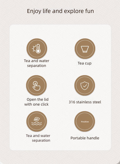 316L Stainless Steel Insulated Kettle Household Vacuum Coffee Pot Tea Kettle