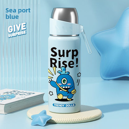 Children's Insulated Cup 316 Stainless Steel Cartoon Straw Bullet Cup